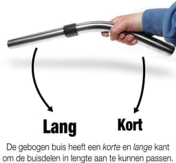 Dparts 3-delige RVS stofzuigerbuis geschikt voor Numatic - 32mm - voor Henry en Hetty series - stofzuiger buis stang set - buizenset - nr. 601008 - 601027 - 909563 — thumbnail 3