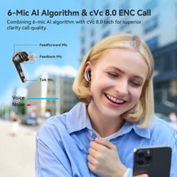 EarFun AirPods Pro 4 - Air Pro 4 - oplaadcase met snellader - USB-C - instelbare Noise Cancelling - 6 microfoons - cVc 9.0 technologie - 52 uur gebruikstijd met case - pauzeert automatisch muziek bij uitdoen — thumbnail 3