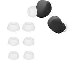 kwmobile 6x cover voor in-ear oortjes geschikt voor JBL WAVE BUDS - Vervangende oordopjes van siliconen in wit - 3 maten