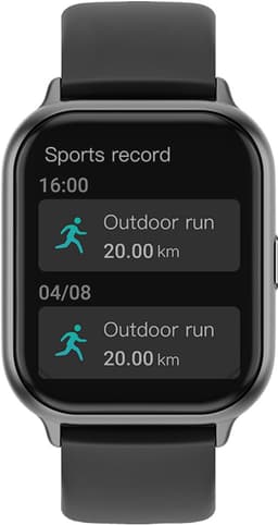 Electrox - Smartwatch met sportfuncties - Smart Horloge - Fitness Tracker - Bluetooth Smartwatch – Full Touchscreen - Bloeddruk & Hartslagmeter - Activity Tracker - Dames en Heren SmartWatch - Zwart T17F — thumbnail 4