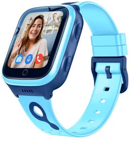 ISHIVA® GPS Horloge Kind geschikt voor Simkaart (4G GPS)–Smartwatch Kinderen met HD-camera & Videobellen - Kinder Smartwatch - Smartwatch Kind-1000 mAh Long Battery–IP65 Waterdicht–SOS Knop–School Mode-Veilige Zones-GPS Tracker–2 Jaar Garantie–Blauw — thumbnail 4