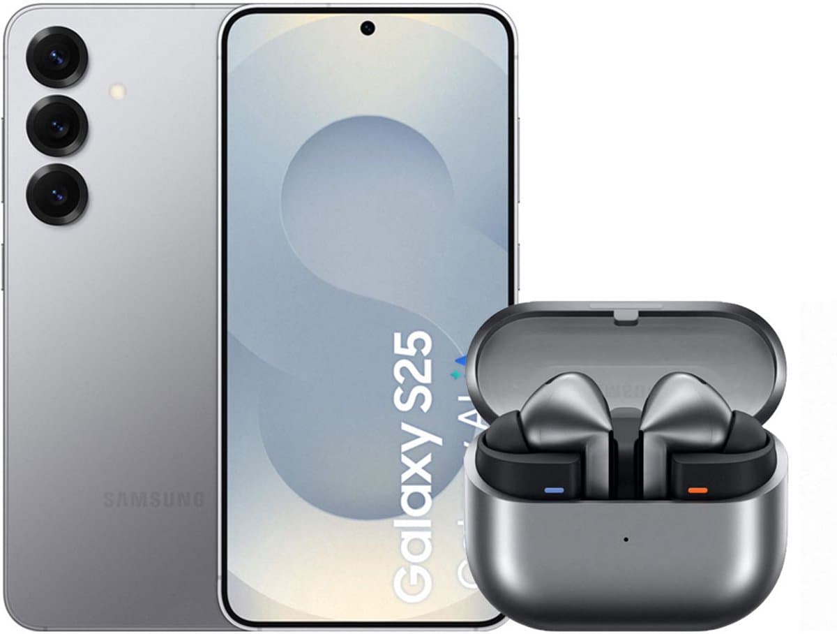 Samsung Galaxy S25 5G - 256GB - Silver Shadow + Galaxy Buds3 Pro — afbeelding 1