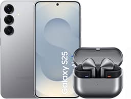 Samsung Galaxy S25 5G - 256GB - Silver Shadow + Galaxy Buds3 Pro — thumbnail 1