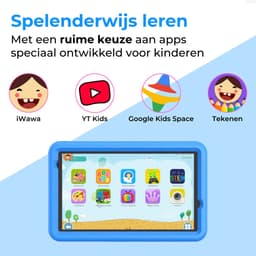 Naevy Kindertablet 8 inch - Vanaf 3 Jaar - 4+4GB RAM - 64GB geheugen - 5000mAh batterij - Ouderlijk Toezicht - Incl. Blauwe Beschermhoes — thumbnail 4