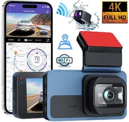 Auto DVR-camera - Dashcam - 64G, Full 4K HD 1080p, 2 lenzen, WiFi, GPS, parkeerbewaking, 3 inch, 170 graden hoek, Loop-opname, Nachtzicht — thumbnail 1