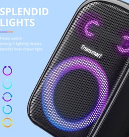 Tronsmart Halo 110 - Draagbare Bluetooth Partyspeaker - 60W Stereo - 18 Uur Batterij - IPX6 Waterbestendig - Karaoke - Met Microfoon - Zwart — thumbnail 2