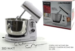 Dictrolux Keukenmachine - Mixer - Mengen en Kneden - 3.5 liter - RVS kom — thumbnail 2
