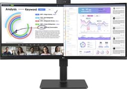 LG 34BQ77QC-B - QHD Curved Ultrawide Monitor - USB-C 90w - RJ45 - 34 Inch - Zwart — thumbnail 1