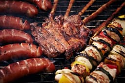 Opvouwbare toeristengrill/kampeer barbecue met vork en spatel, koffer 43x26,5x46,5 cm — thumbnail 2