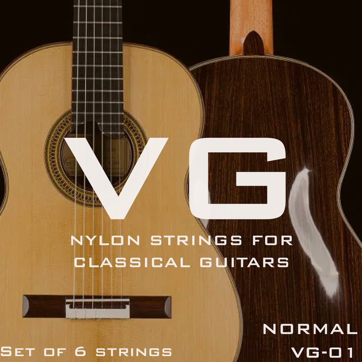 VG klassiek - Set van 6 Gitaarsnaren voor Klassieke Akoestische Gitaar - Snarenset - Nylon Snaren — afbeelding 1