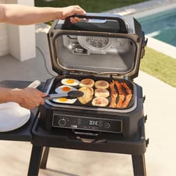 XL Plat Plaat Antiaanbaklaag Met Plat Bovenkant - Compatibel Met Woodfire XL BBQ Grill OG850 OG901 - Zwart — thumbnail 4