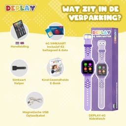DEPLAY 4G KidsWatch Hero - GPS Horloge Kind - Smartwatch Kinderen - Kinderhorloge - Smartwatch Kind - Kinder Smartwatch - Paars — thumbnail 4
