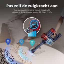 FlinQ Vacuum Cleaner V12 Pro - Steelstofzuiger Draadloos - Stofzuiger zonder Zak - Met Duurzame Accu - Snoerloos en geschikt als Kruimeldief — thumbnail 3
