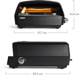 BURNHARD® Gas pizza oven voor buiten - Tony, 450 °C, draagbare 5,9 kW buitenoven voor pizza - NL only — thumbnail 2