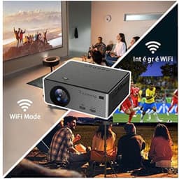 Mini Beamer - Streamen vanaf je telefoon - Input tot 4K - Bluetooth Audio - Projector - Mini Projector - HDMI - USB - Zwart - Smartphone - Draagbaar - Ingebouwde speaker — thumbnail 2