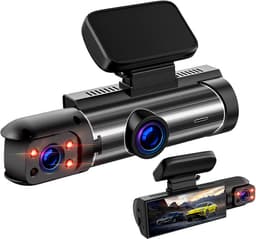 Dashcam voor auto - 170 Graden Kijkhoek - Nachtzicht - FullHD video - Wifi - Super compact - Parkeermodus - 3.16 Inch Scherm — thumbnail 1
