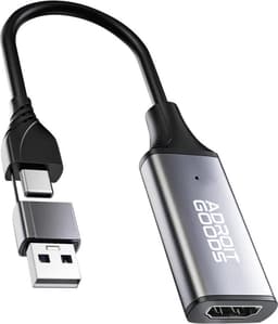 AdroitGoods HD Capture Card - HDMI naar USB-A / USB-A - Video Capture - Cam link - Video grabber - Streamen — thumbnail 1
