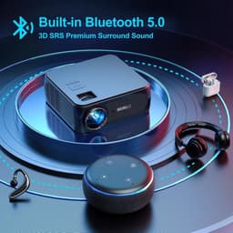 Luxe Beamer – Full HD 4K – Projector – 5G WiFi – Thuisbioscoop – Mini Beamer – 360° Flip Functie – Bluetooth 5.1 – Draadloos – 15.000 Lumen — thumbnail 5