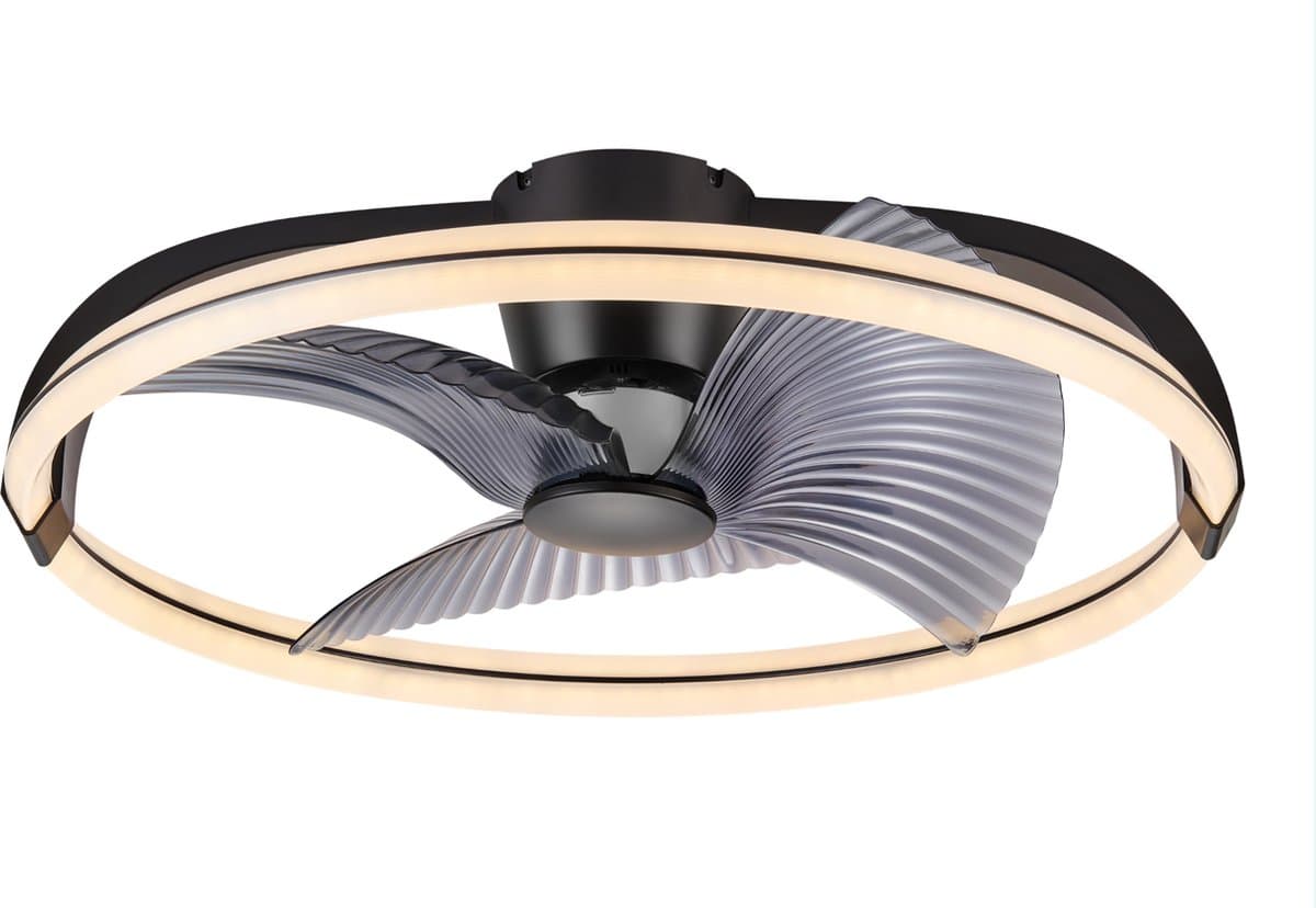 LED's Light Plafondventilator XL 74 cm - Bedienbaar met afstandsbediening - Plafondlampen met Ventilator & Lamp - Zwart - Ventilatorlamp - Ventilatoren plafond - Plafonventilator — afbeelding 1