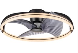 LED's Light Plafondventilator XL 74 cm - Bedienbaar met afstandsbediening - Plafondlampen met Ventilator & Lamp - Zwart - Ventilatorlamp - Ventilatoren plafond - Plafonventilator — thumbnail 1