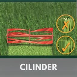 Handmaaier - Grasmaaier Handmatig - Handgrasmaaier 38cm - Instelbare Maaihoogte — thumbnail 3