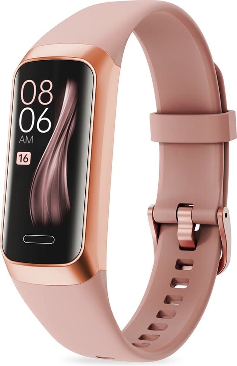 Otiume Activity Tracker - Stappenteller en Hartslagmeter - Sporthorloge - Smartwatch - Dames Heren en Kinderen - Amoled - Bloeddrukmeter - Roze — afbeelding 1