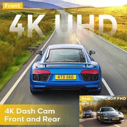 Dashcam Auto Voor en Achter 4K Wifi Camera met Nachtzicht en G-Sensor — thumbnail 3