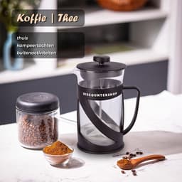 French Press Koffiemaker 600ml - RVS & Kunststof Cafetière - Borosilicaatglas Espresso & Thee Maker - Koffiepers & Koffiepot - Geschikt voor Koffie en Thee — thumbnail 3