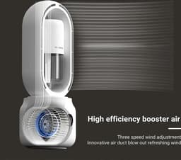 Draagbare Airco - Ventilator met 6 Standen - Aircooler en Luchtbevochtiger - Geluidsstil - Nevelsprayer — thumbnail 3