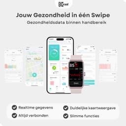 Kiraal Venture Active - AMOLED Activity Tracker - Stappenteller - Hartslagmeter - Bloeddrukmeter - Smartwatch - Waterdicht - Heren - Dames - Nederlandse Handleiding - Rose — thumbnail 2