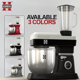 Herzberg Keukenmachine 1200W (max 1800W), 6,5 L-Zwart — thumbnail 3