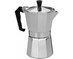 Zilveren percolator voor 6 espresso kopjes - Koffiezetapparaat - Koffiepercolator
