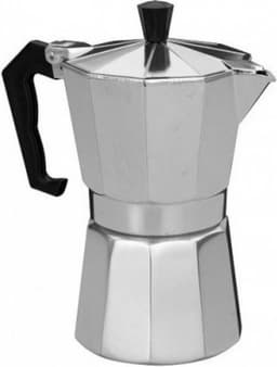 Zilveren percolator voor 6 espresso kopjes - Koffiezetapparaat - Koffiepercolator — thumbnail 1