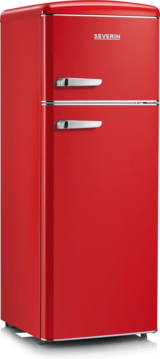 Severin 8930 - Koelvriescombinatie vrijstaand - retro koelkast - rood — afbeelding 1