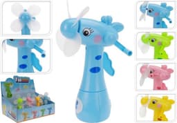 Waterspray ventilator - giraffe - roze - voor kinderen - waterverstuiver - zomerventilator - 15 cm — thumbnail 3