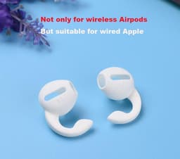 Oordopjes Anti slip - Siliconen Earhooks - Earhoox - Geschikt voor Airpods - Oorhaken - 1 paar wit — thumbnail 4