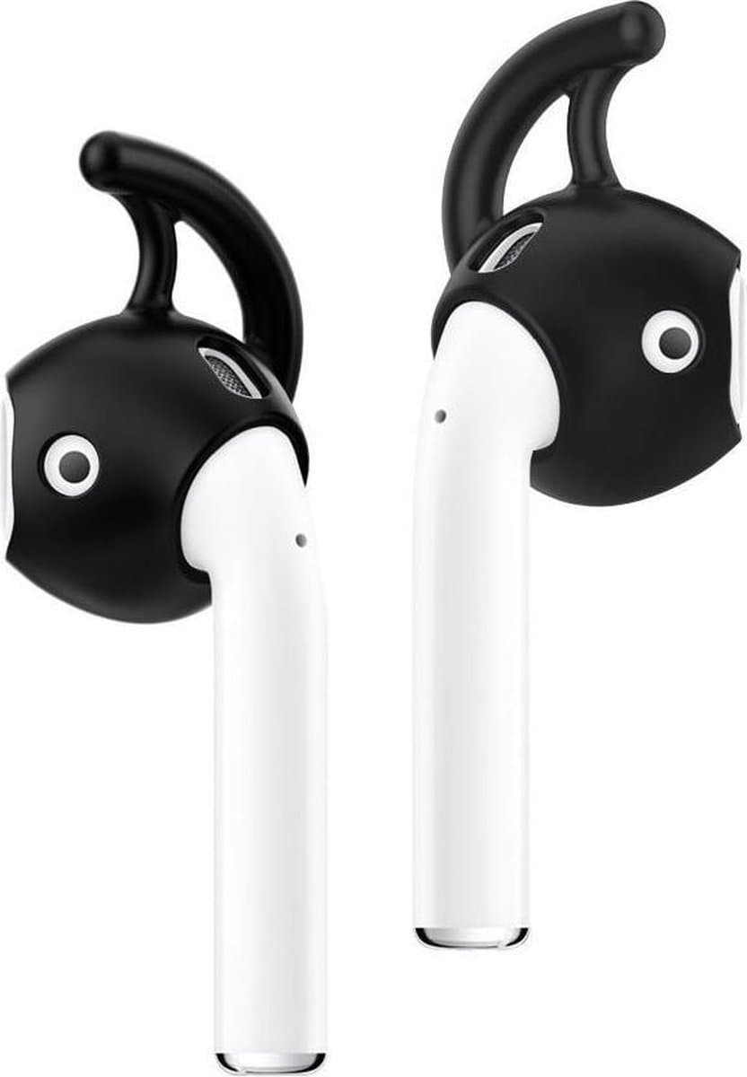 2 Sets - Anti-slip siliconen earhooks - earhooks - oorhaken - oordopjes - geschikt voor airpods - zwart — afbeelding 1