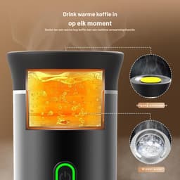 KAD® Draagbare Koffiemachine - Blender To Go - Draagbare Blender - Zwart - 9cm × 9cm × 27cm — thumbnail 2