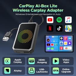 Draadloze CarPlay AI-Box Adapter voor Auto Streaming Netflix YouTube TikTok op Autoscherm Compatibel met OEM Bedrade CarPlay Auto’s en Touchscreen (2016–2020) — thumbnail 3