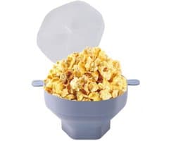 Dailygoods- Popcornkom Siliconen - BPA-vrij - Magnetronoven Geschikt - Handvat - Eenvoudig Op te Bergen - Vaatwasserbestendig - Popcornschaal