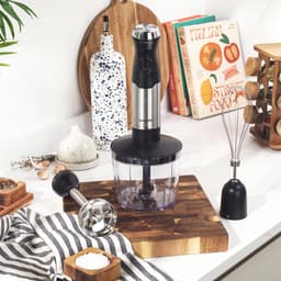 Keuken Blender Set - Mixer Hakker - Voedsel Bereiden - Variabele Snelheid - 500ml Kom - Zwart — thumbnail 4
