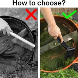 Maaierdek Schraper - Grasmaaier Reiniger - Gazon Onderhoud - Ergonomisch Houten Handvat - 40 cm Lengte - Niet gespecificeerd — thumbnail 4