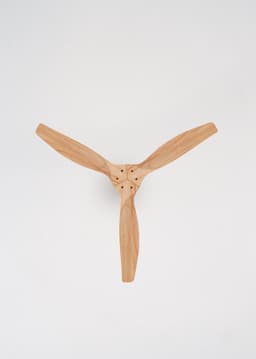 CREATE - Plafondventilator silent 100% hout 40W (Ø112cm) - Geen licht - Controller voor wandmontage + afstandsbediening - 6 snelheden - Programmeerbaar - WIND CALM NATURAL WOOD — thumbnail 3