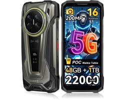 DOOGEE Vmax2 Pro Robuuste smartphone 5G - 6.78 inch 120Hz - 48GB RAM - 1TB ROM - 22000 mAh 120W - Android 16 - 200MP AI camera - IP68/IP69K - NFC,GPS - Telefoons 2026 nieuw - Grijs
