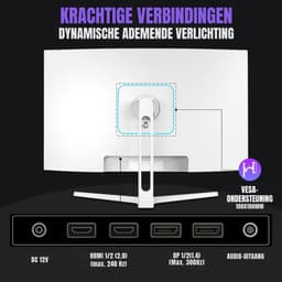 SVN® Gaming Monitor 240hz - Gaming Monitor -Zwart - ‎‎19 x 55 x 42 cm; 3.88 kg — thumbnail 4
