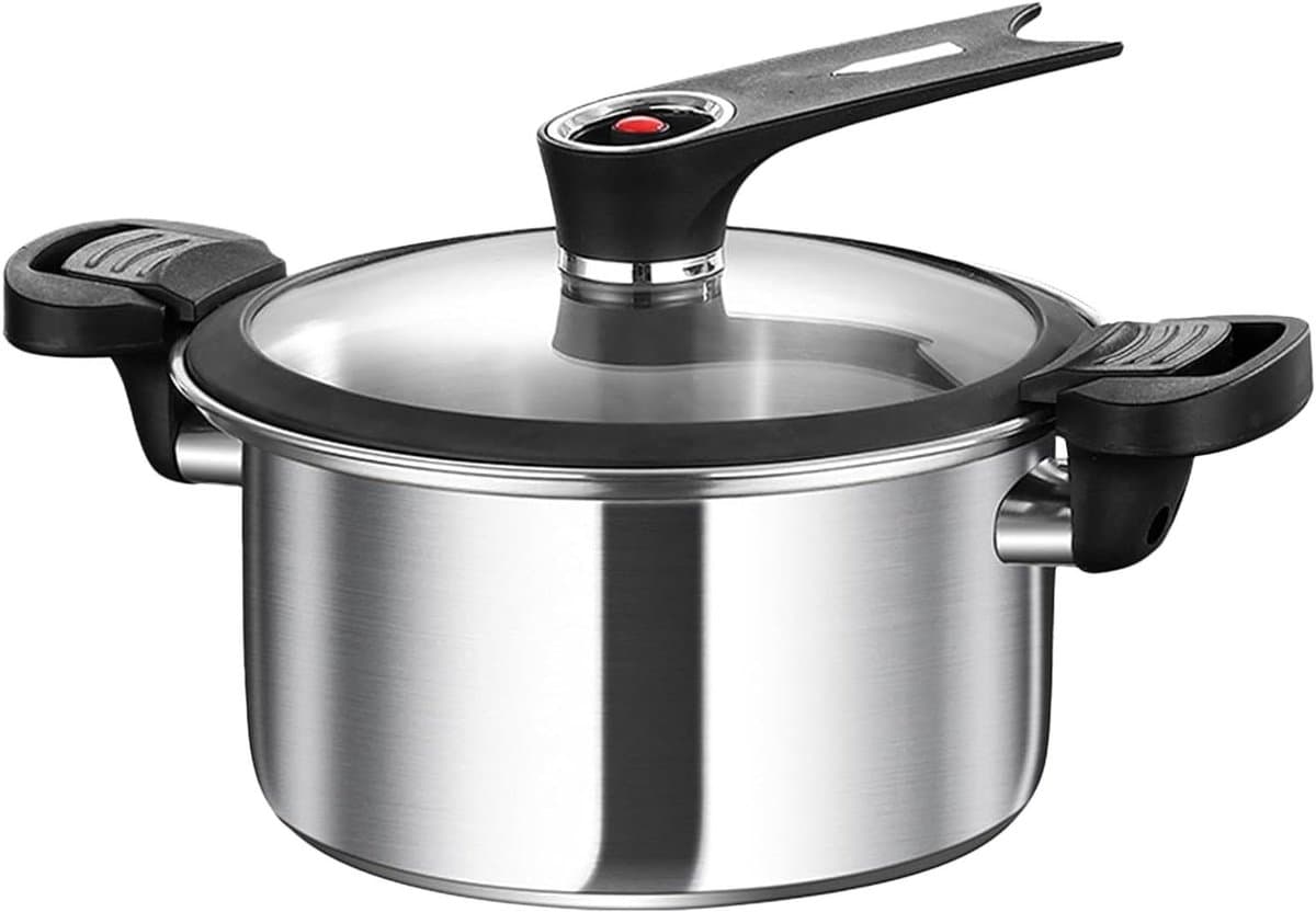 Portable High Pressure Pan - Fish Pan for Seafood - Stainless Steel Fast Multifunctional Kitchen Pan for Bean and Meat Dishes — afbeelding 1