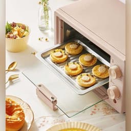 Mini Oven - Tafeloven Airfryer - Bakken en Grillen - Convectie Verwarmings-technologie - 10 Liter Capaciteit - Roze — thumbnail 4