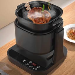 Glazen Luchtfriteuse - Heteluchtoven Grill - Veelzijdig Koken - 3-in-1 Functie - 55 Liter - Zwart — thumbnail 2