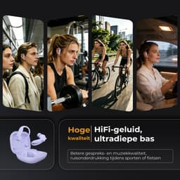 Golden Sound Sport Draadloze oordopjes - 80 uur batterijduur - Active Noise Cancelling - 45dB - Sport oordopjes - Oortjes draadloos - Bluetooth oortjes - Paars — thumbnail 3