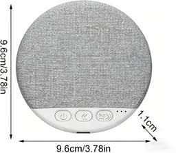 Slaapluidspreker - Mini-kussenluidspreker - Bluetooth-kussenluidspreker - Slaaphulp met lage tonen - Witte ruis - Draadloos - Met rustgevende geluiden en slaaptimer - Geschikt voor zijslapers - Grijs — thumbnail 2